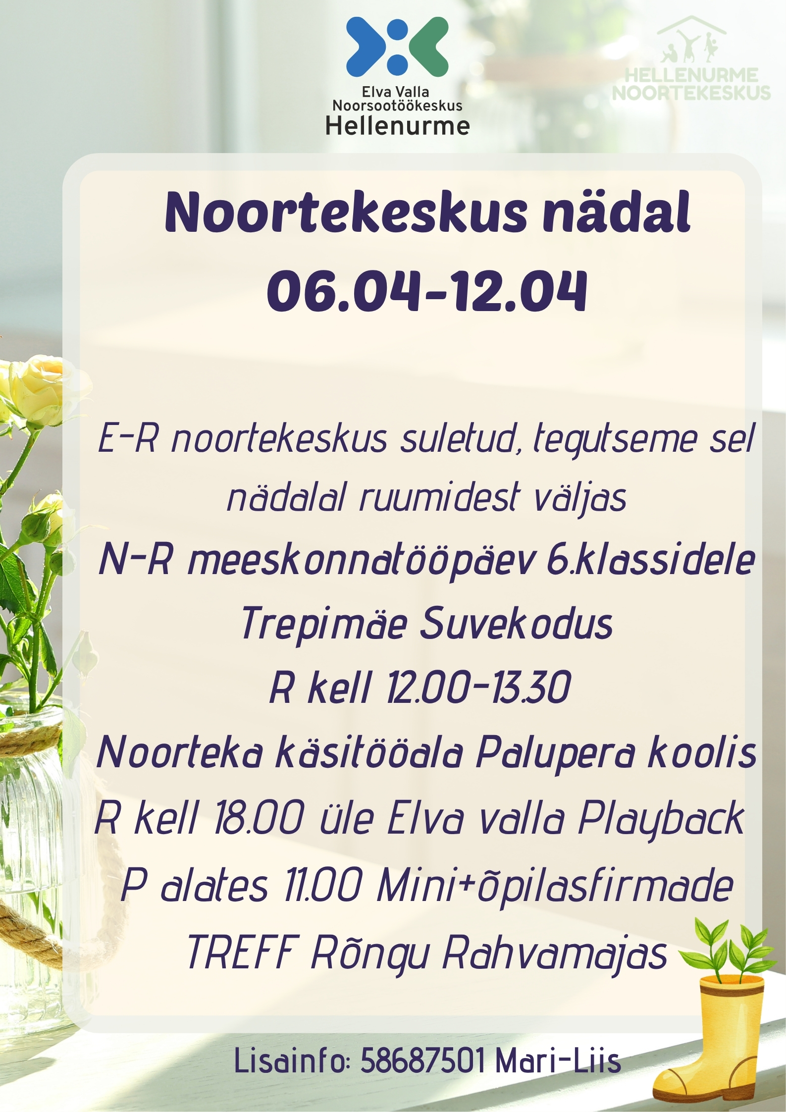 Noortekeskus Hellenurme märts 3