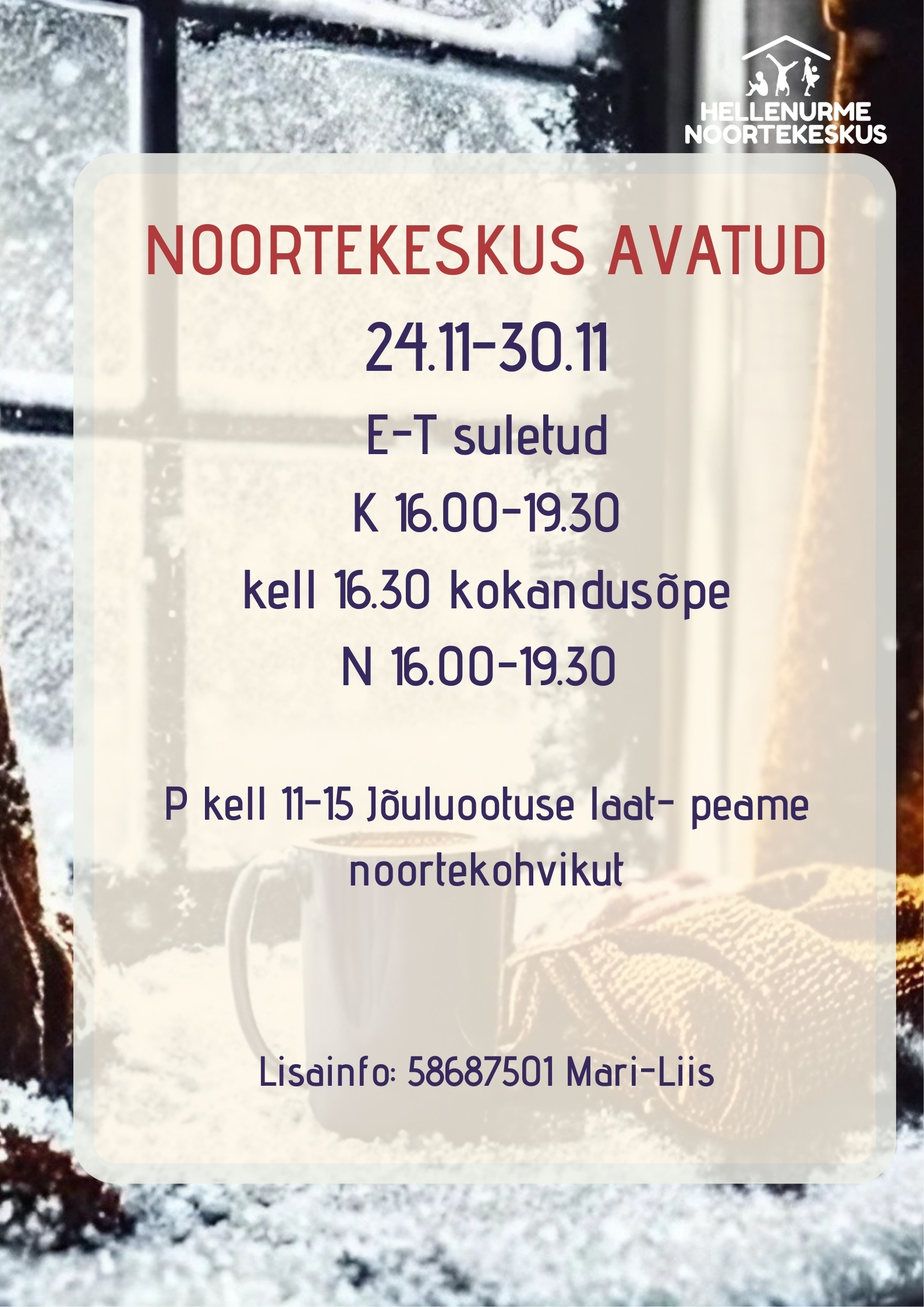 Noortekeskus Hellenurme november 13