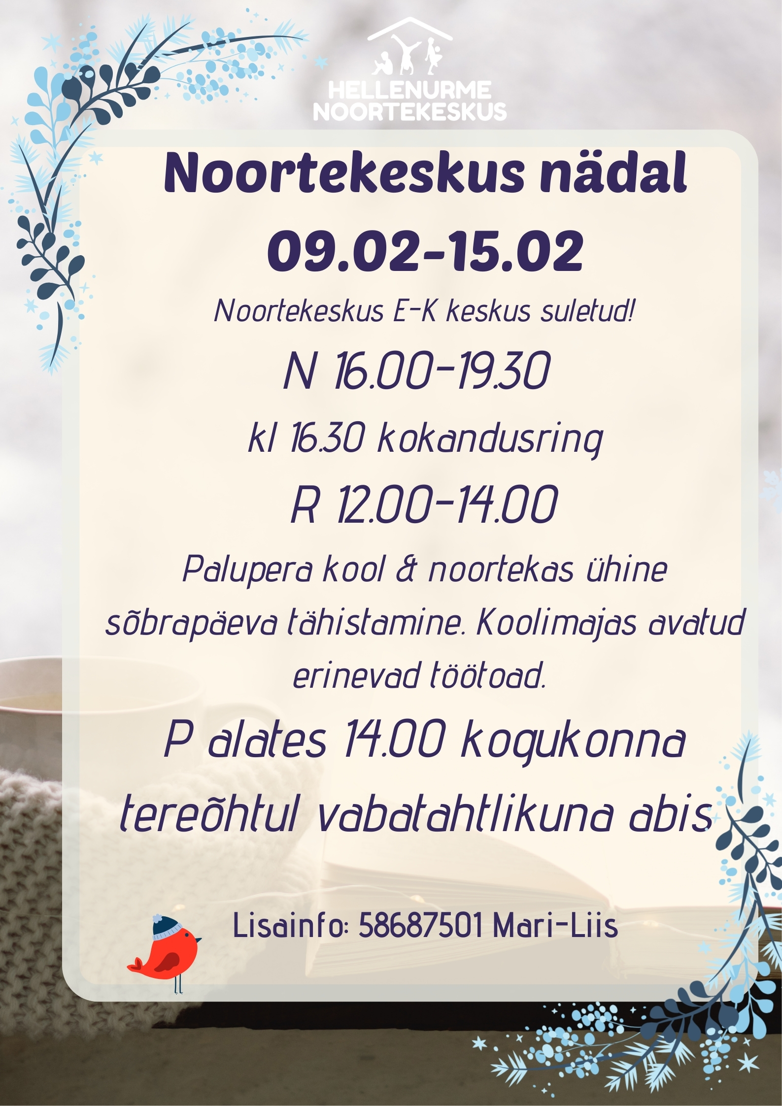 Noortekeskus Hellenurme veebruar 7